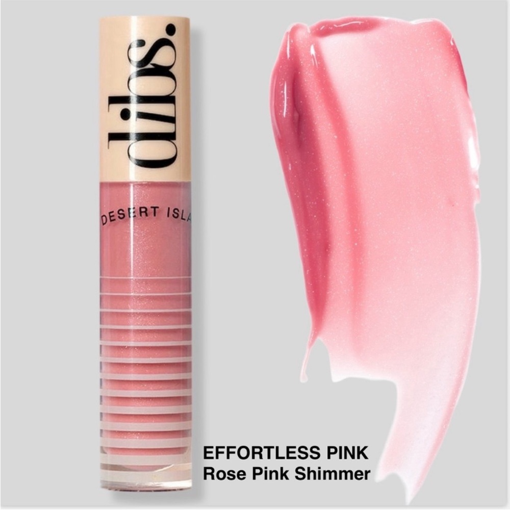 Dibs Beauty Go To Glossy Lip Balm Effortless Pink - Rose Pink Shimmer NWT